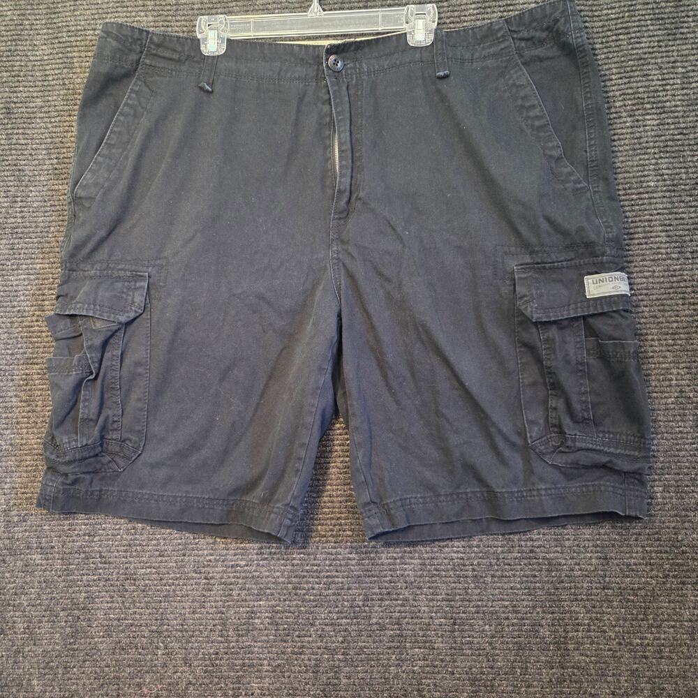 Unionbay Cargo Shorts Men's Size 46 Black Multi Pocket Cotton Utility Skate Y2K